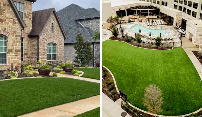 Collage of residential and commercial turfs
