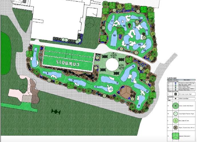Commercial Mini Golf Course Conceptual Blueprint