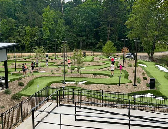 WinterGreen Synthetic Grass team with service vehicle