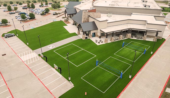 Turf installed at padel court
