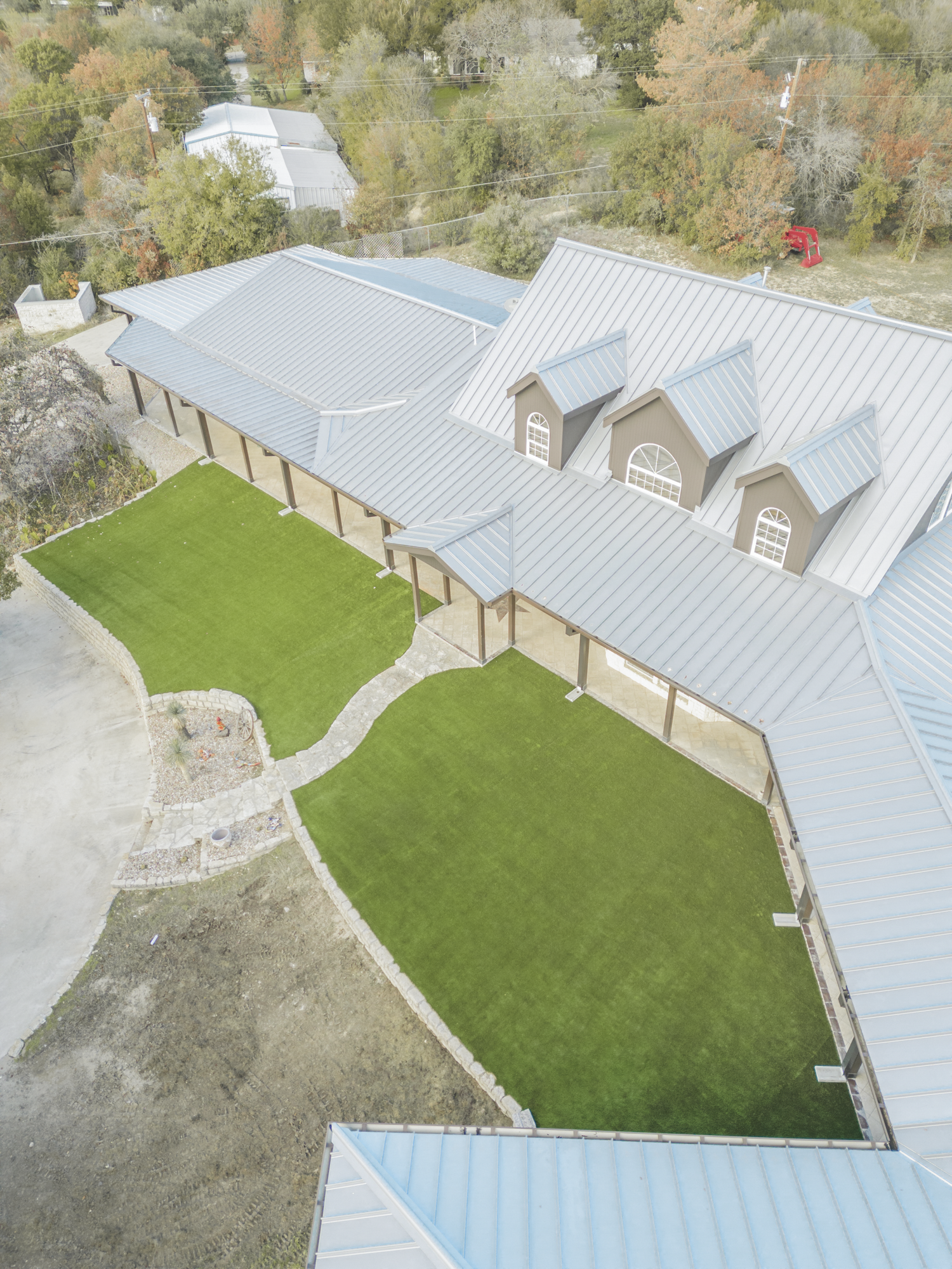 Residential Exterior with Turf
