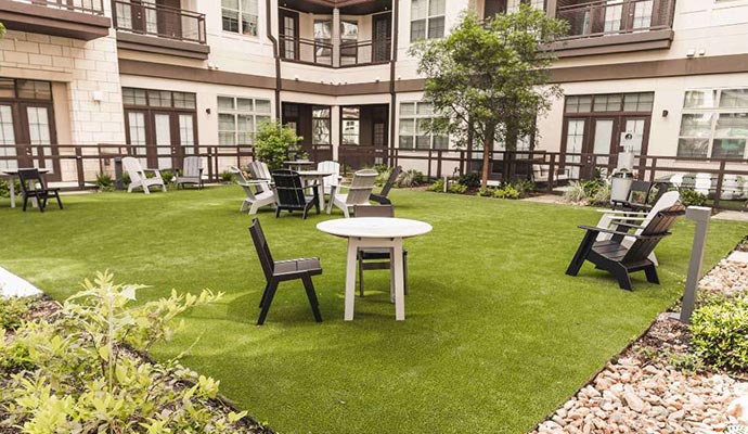 Installed turf in multifamily space