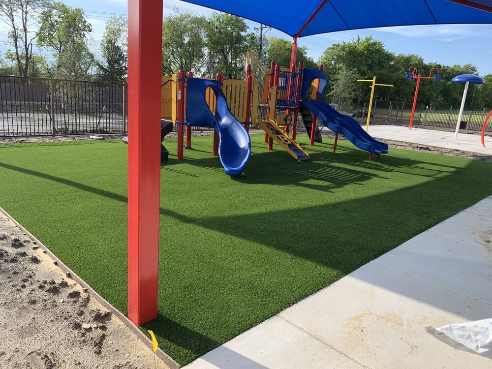 Commercial property playground's slider