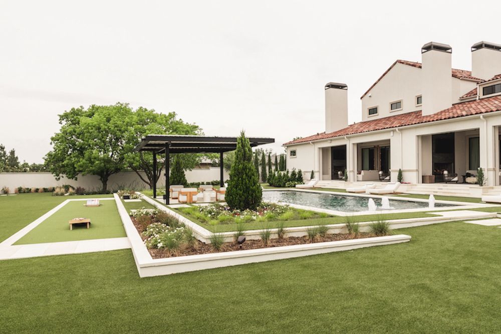 Backyard Turf with Pool and Pool Decking