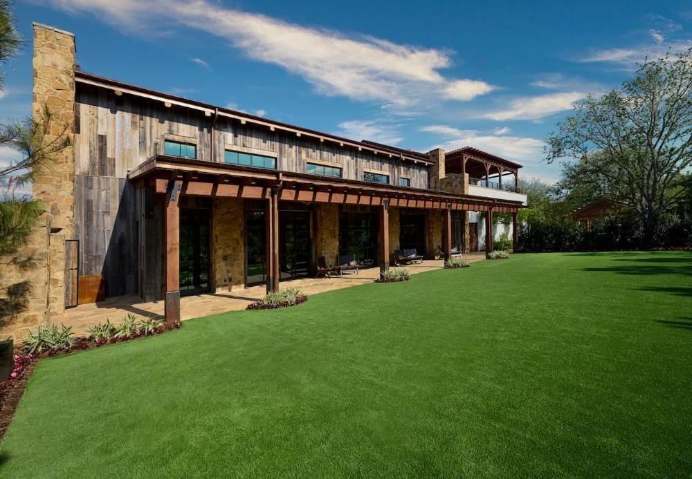 Artificial grass hotel lawn outdoor