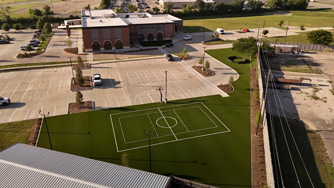 Artificial grass multi-sport court