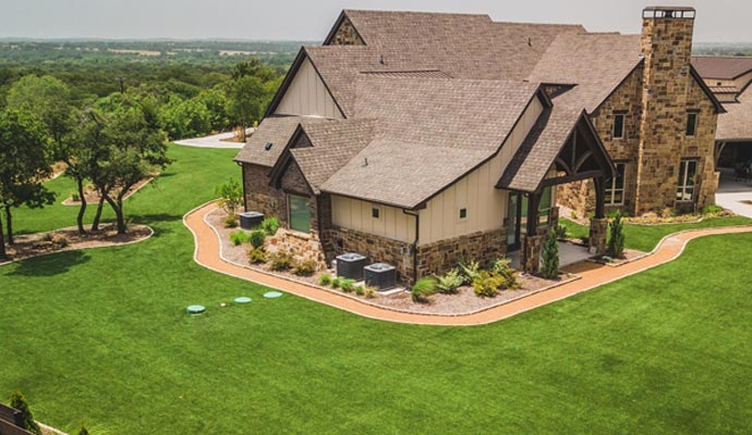 Residential land artificial turf