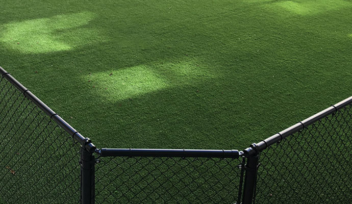 Synthetic grass installed