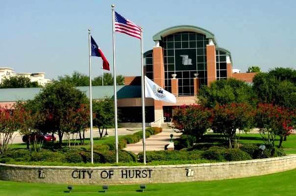 Hurst, Texas City Hall featuring Hurst Artificial Grass in the foreground